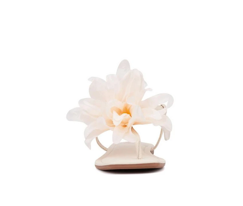 Women's New York and Company Big Flower Sandals