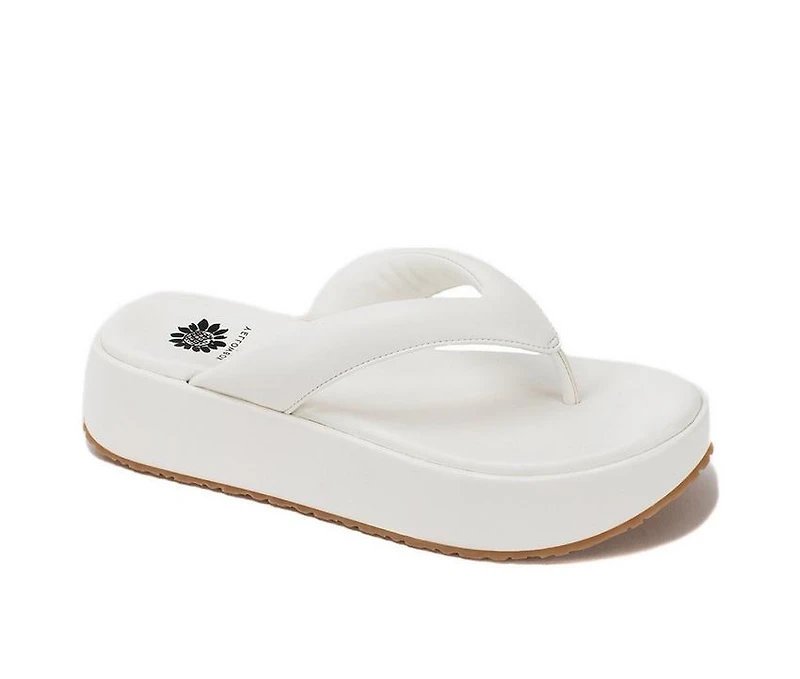 Women's Yellow Box Asbury Platform Flip-Flops