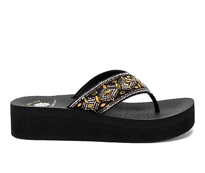 Women's Yellow Box Blaine Platform Flip-Flops