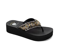 Women's Yellow Box Blaine Platform Flip-Flops