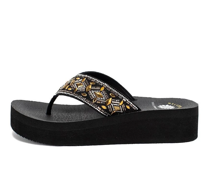 Women's Yellow Box Blaine Platform Flip-Flops