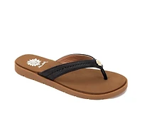 Women's Yellow Box Fallen Flip-Flops