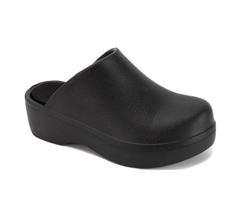 Women's Yellow Box Zippy Platform Clogs