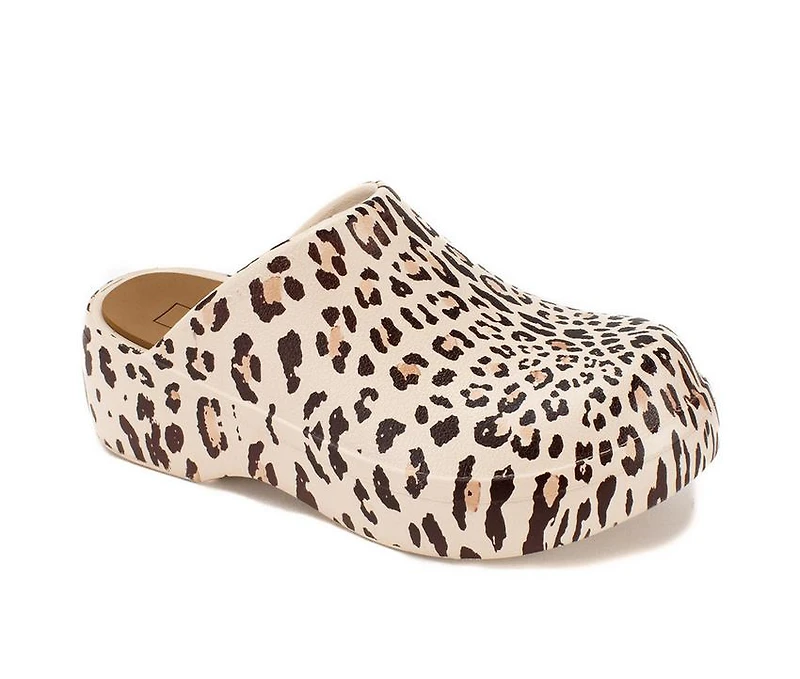 Women's Yellow Box Zippy Platform Clogs