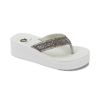 Women's Yellow Box Pixel Flip-Flops