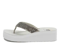 Women's Yellow Box Pixel Flip-Flops