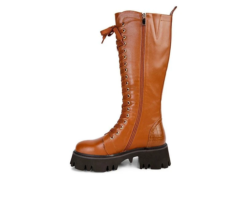 Women's London Rag Mad Mood Knee High Lace Up Boots