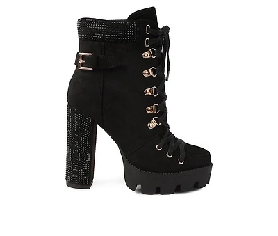 Women's London Rag Birch Heeled Lace Up Boots