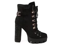 Women's London Rag Birch Heeled Lace Up Boots