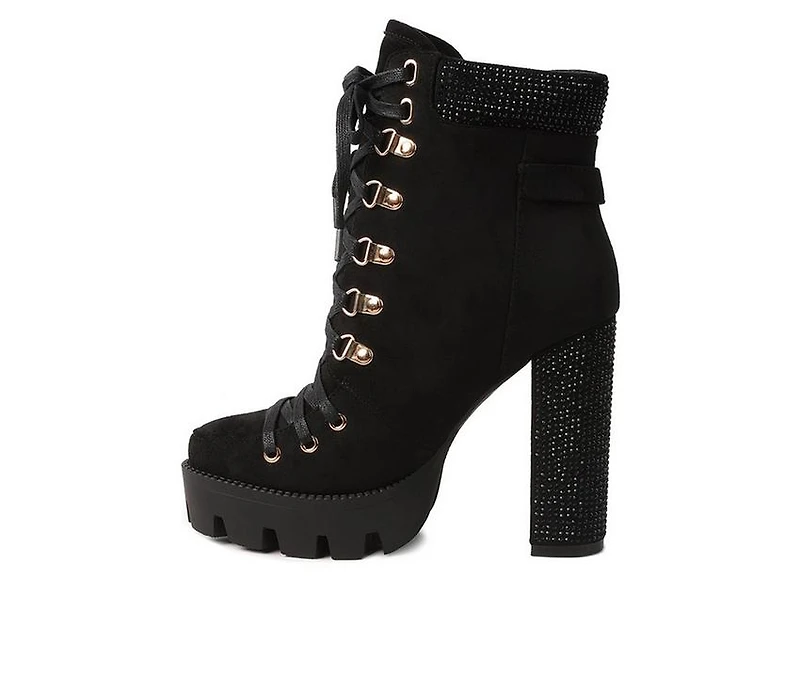 Women's London Rag Birch Heeled Lace Up Boots