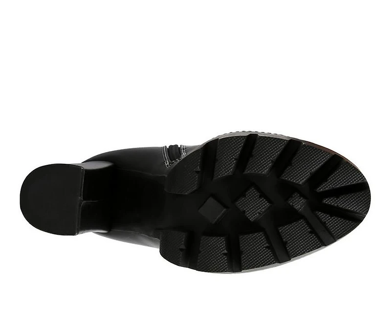 Women's London Rag Igloo Knee High Lace Up Heeled Boots