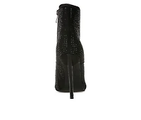 Women's London Rag Head On Lace Up Stiletto Booties