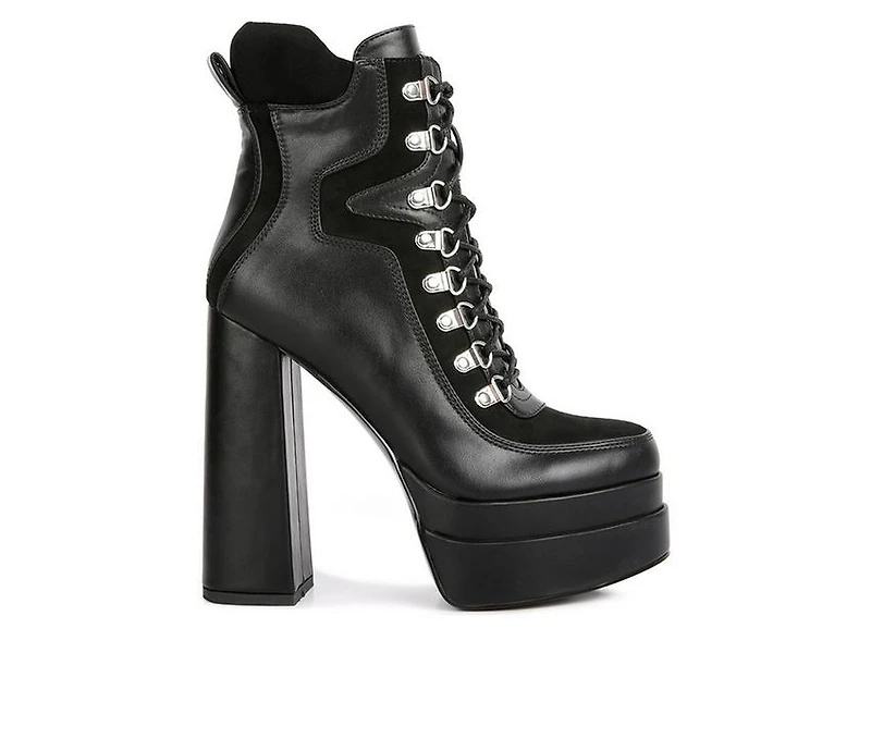 Women's London Rag Beamer Lace Up Platform Boots