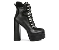 Women's London Rag Beamer Lace Up Platform Boots