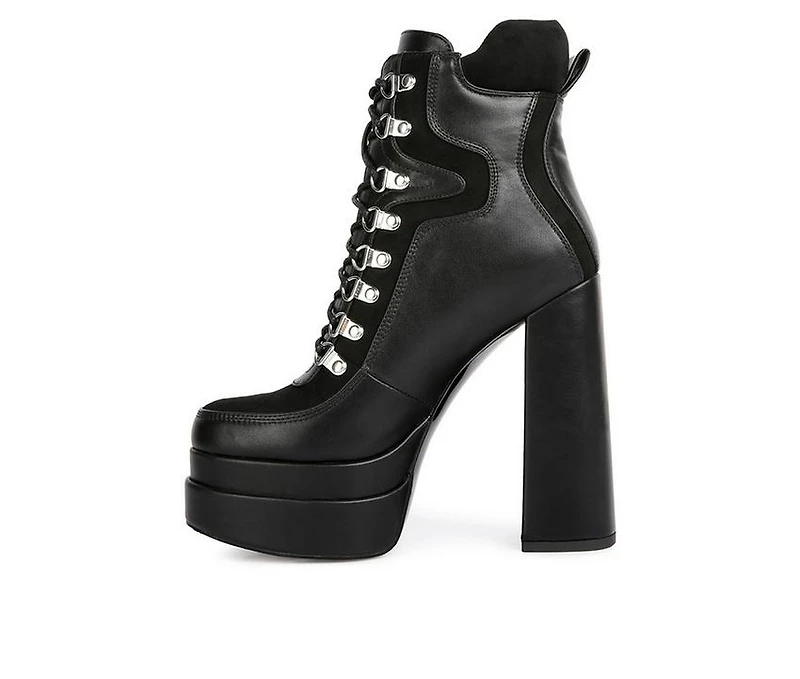 Women's London Rag Beamer Lace Up Platform Boots