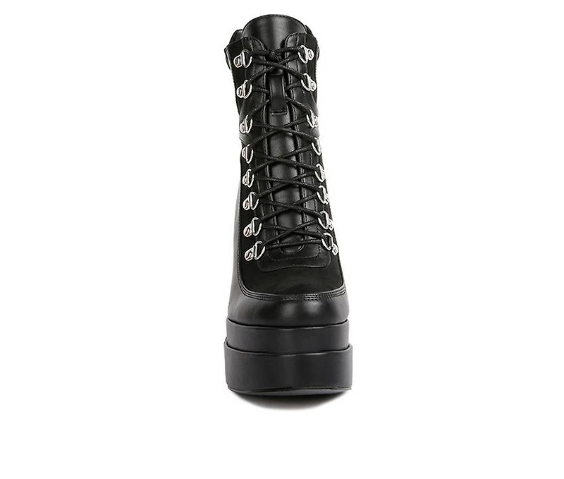 Women's London Rag Beamer Lace Up Platform Boots