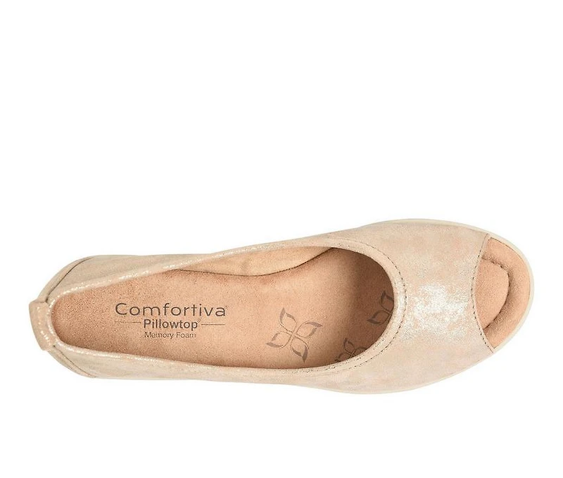 Women's Comfortiva Pratima Peep Toe Flats