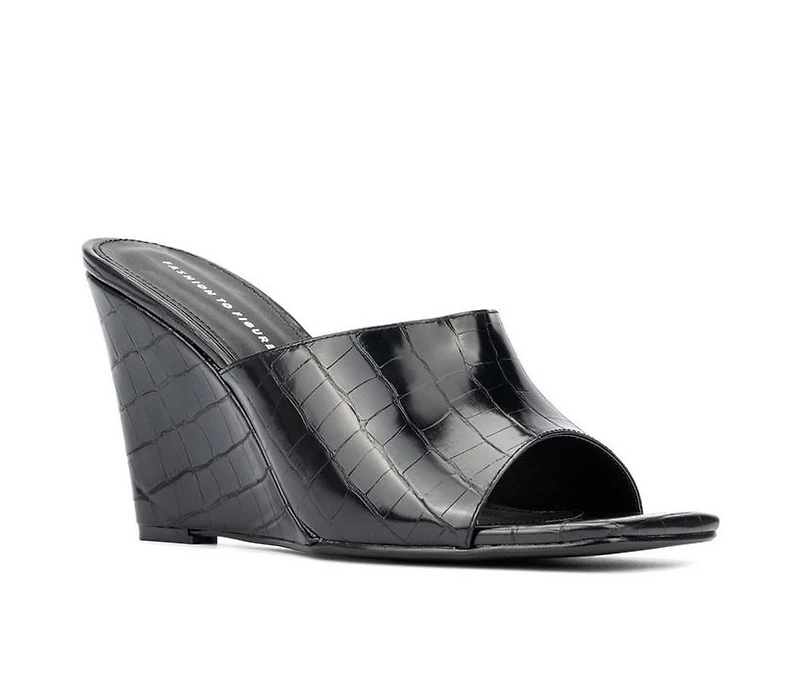 Women's Fashion to Figure Raina Wide Width Wedges