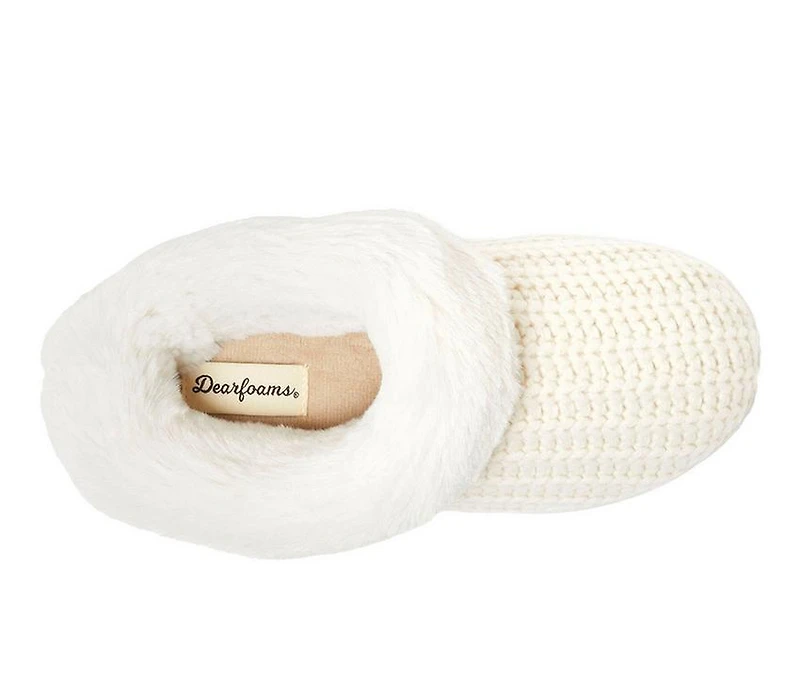 Dearfoams Hannah Festive Knit Clog Slippers