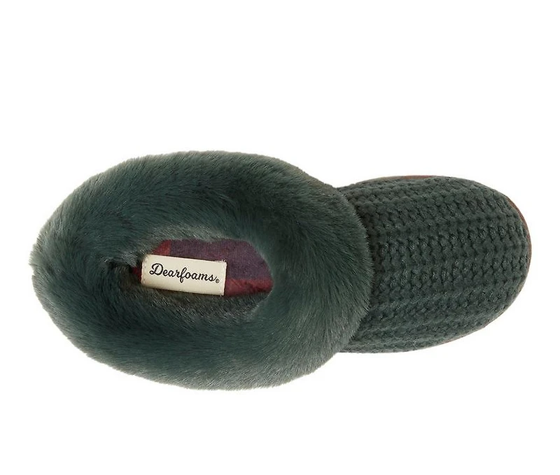 Dearfoams Hannah Festive Knit Clog Slippers