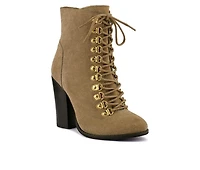 Women's Rag & Co Goose Lace Up Heeled Booties