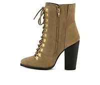 Women's Rag & Co Goose Lace Up Heeled Booties
