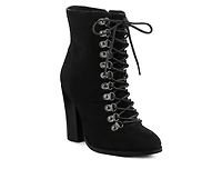 Women's Rag & Co Goose Lace Up Heeled Booties