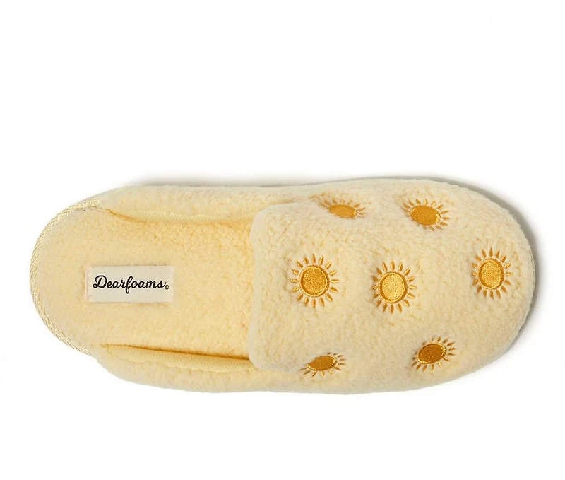 Dearfoams Teddy Heart Scuff Slippers