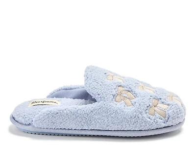 Dearfoams Teddy Heart Scuff Slippers