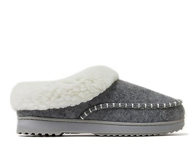 Dearfoams Nyla Felted & Plaid Moc Toe Clog Slippers