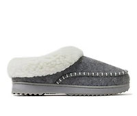 Dearfoams Nyla Felted & Plaid Moc Toe Clog Slippers