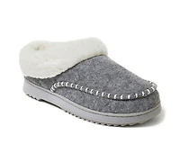 Dearfoams Nyla Felted & Plaid Moc Toe Clog Slippers