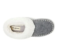 Dearfoams Nyla Felted & Plaid Moc Toe Clog Slippers