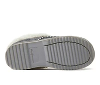 Dearfoams Nyla Felted & Plaid Moc Toe Clog Slippers