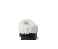 Dearfoams Nyla Felted & Plaid Moc Toe Clog Slippers