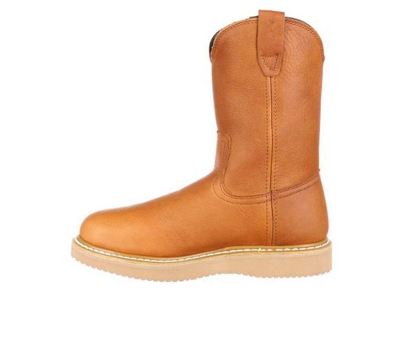 Men's Georgia Boot 10" Wedge Steel Toe Pull On Work Boots