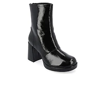 Women's Journee Collection Aylani Low Platform Heeled Booties