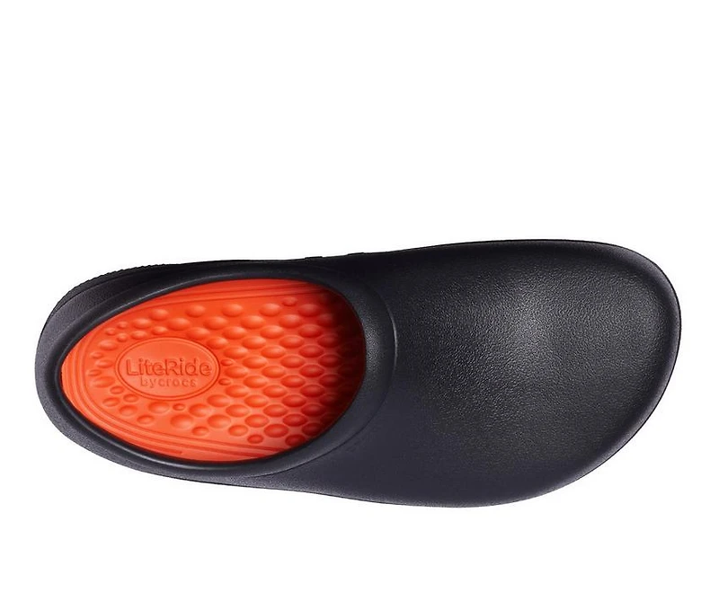 Men's Crocs Work Mens On The Clock Literide Slip Safety Shoes