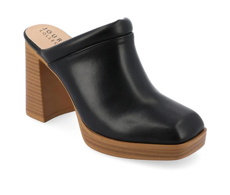 Women's Journee Collection Izara Block Heel Platform Clogs