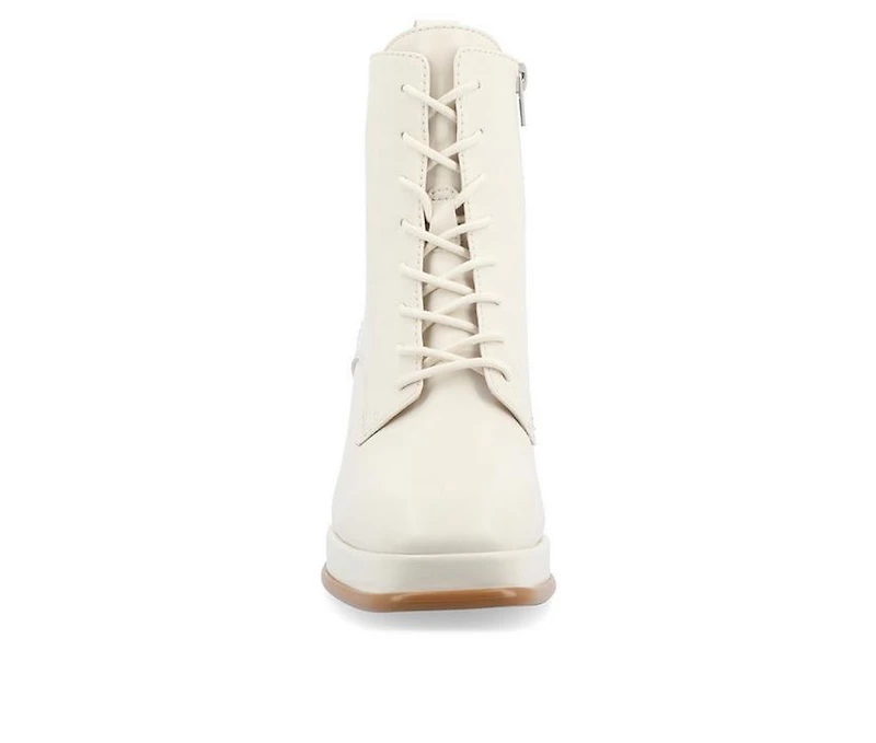 Women's Journee Collection Kalindi Lace Up Heeled Booties