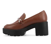 Women's Journee Collection Keeziah Chunky Heeled Loafers
