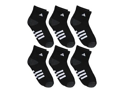 Adidas Youth 6 Pair Cushioned 2.0 Quarter Socks