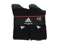 Adidas Kids' 6 Pair Cushioned 2.0 Crew Socks