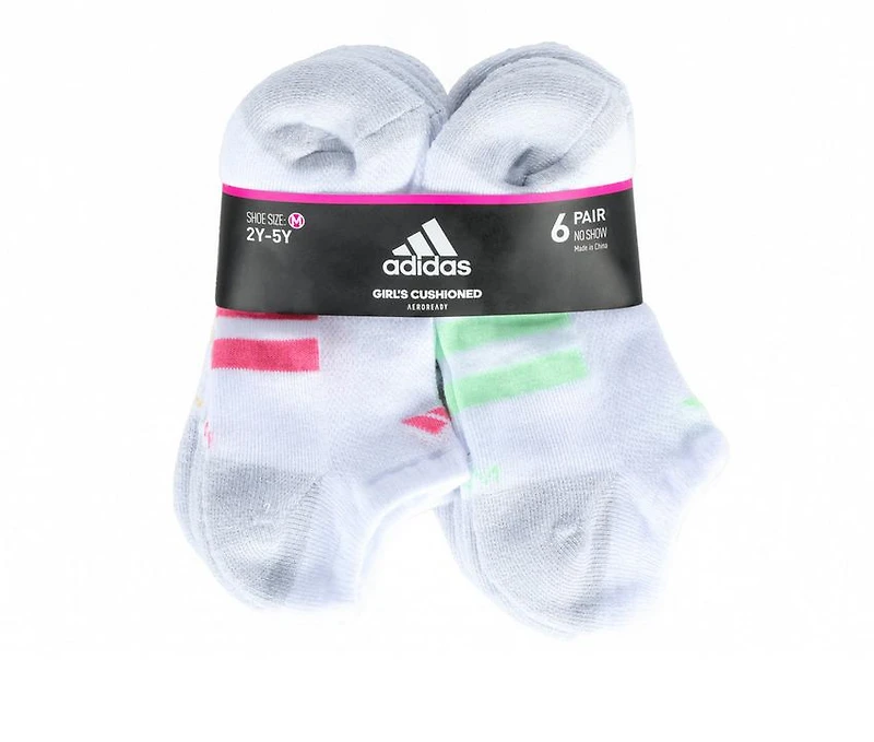 Adidas Girls 6p Cushioned No Show