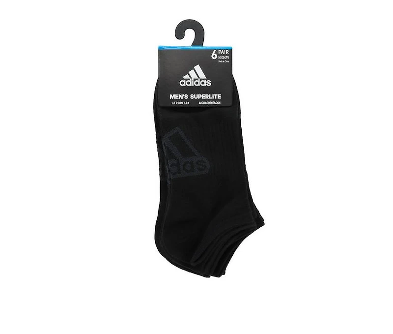 Adidas 6p Mens Superlite Badge No Show Socks
