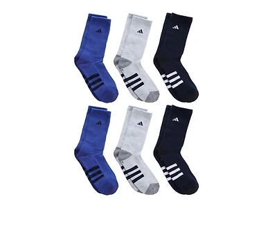 Adidas 6 Pack Athletic Cushioned Crew Socks