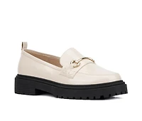 Women's Fashion to Figure Indigo Wide Width Loafers