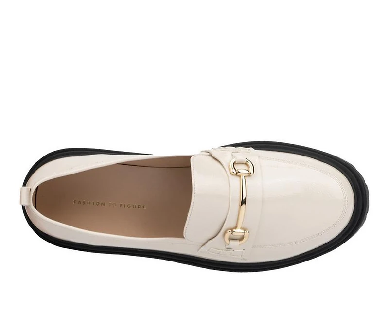 Women's Fashion to Figure Indigo Wide Width Loafers