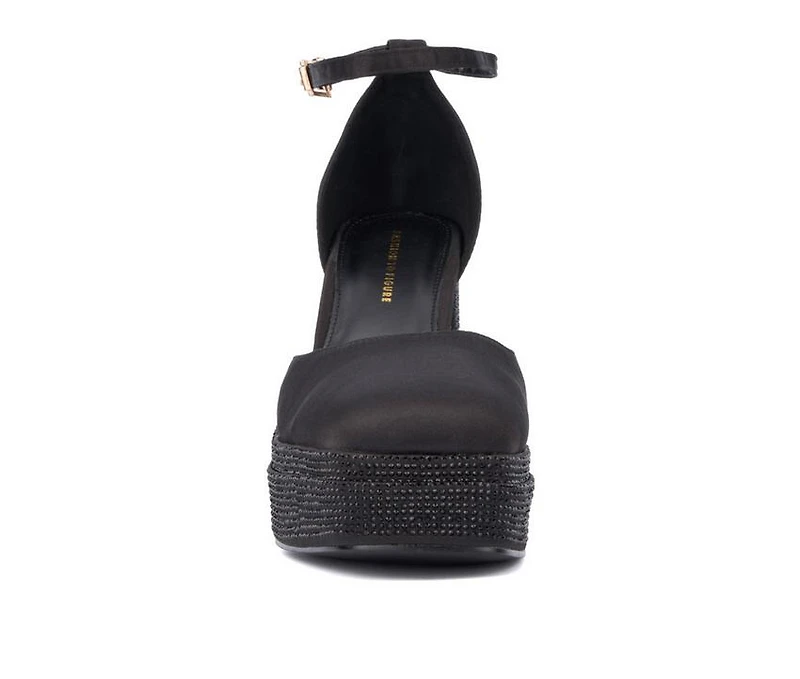 Women's Fashion to Figure Martine 2 Gemmed Wide Width Platform Pumps