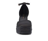 Women's Fashion to Figure Martine 2 Gemmed Wide Width Platform Pumps